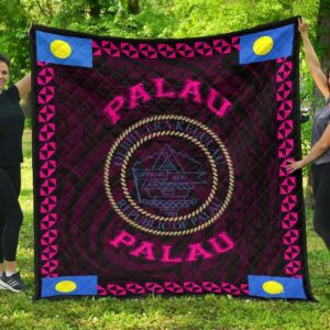 Palau Polynesian Quilt Pink Love Style J11 Quilt  Quilt